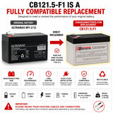Ultramax NP1.2-12 Replacement Battery 12V 1.2Ah AGM F1 Sealed Lead Acid CB Generic