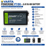 Varta Powerone P7/8H 8.4V Ni-MH Rechargeable 9V Battery Lithium Cell Varta