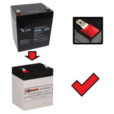 12V, 5Ah, replacement battery for Vision Cp1250 with F2 terminals Sealed Lead Acid CB Generic