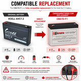 Vcell 6vc7.2 Replacement Battery 6V 7.2Ah AGM F1 Sealed Lead Acid CB Generic