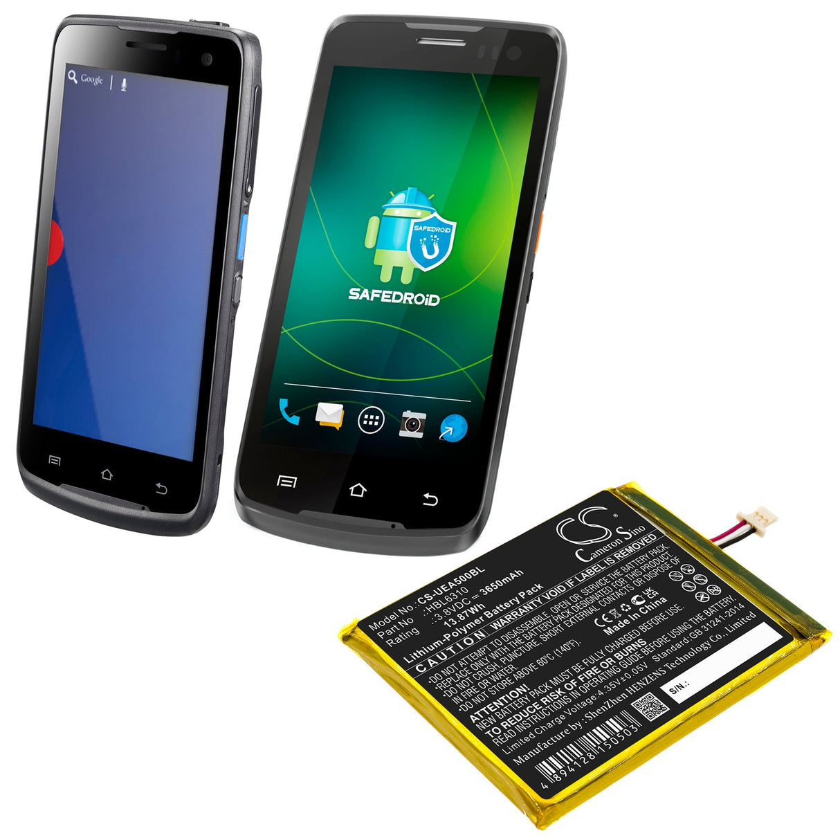 Barcode Scanner Battery For Unitech, Ea500, Ea502, Ea506 3.8v, 4000mah - 15.20wh Barcode Scanner Cameron Sino Technology Limited