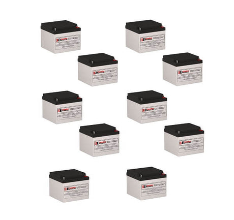 Batteries For Deltec 2066 UPS, 10 X 12v, 26ah - 312wh UPS Batteries CB Range