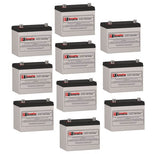 Batteries pour Eaton Best Power FerrUPS Fe-12.5k UPS, 10 X 12v, 75ah - 900wh Batteries UPS Gamme CB