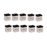 Batteries pour HP 192186-001 UPS, 10 x 12V, 5Ah - 60Wh Batteries UPS Gamme CB