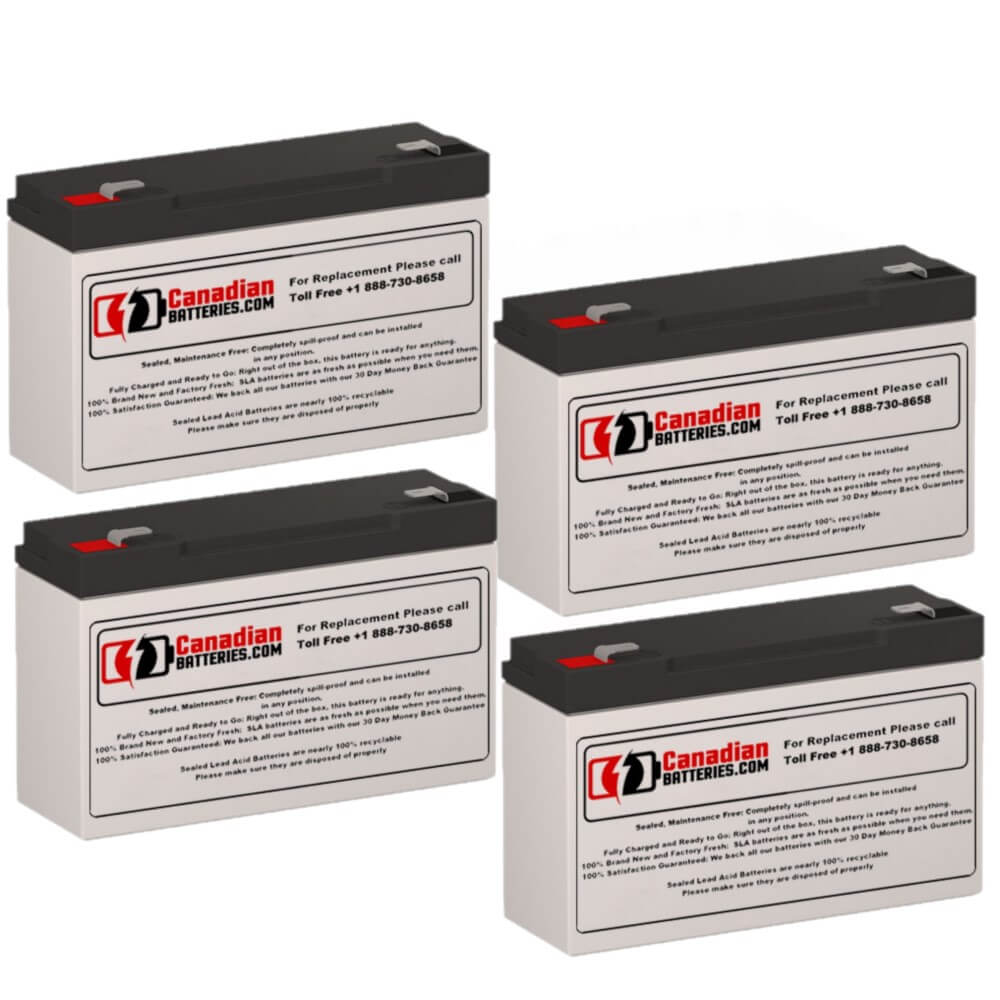 Batteries For Minuteman A1250 UPS, 4 X 6v, 12ah - 72wh UPS Batteries CB Range