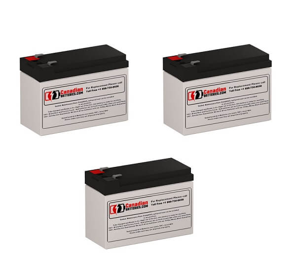 Batteries For Opti-UPS Bp-ds1000b-rm UPS, 3 X 12v, 7ah - 84wh UPS Batteries CB Range