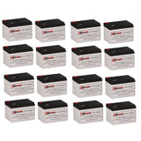 Batteries pour Powerware NetUPS Se 3000 Rm UPS, 16 X 12v, 12ah - 144wh Batteries UPS Gamme CB