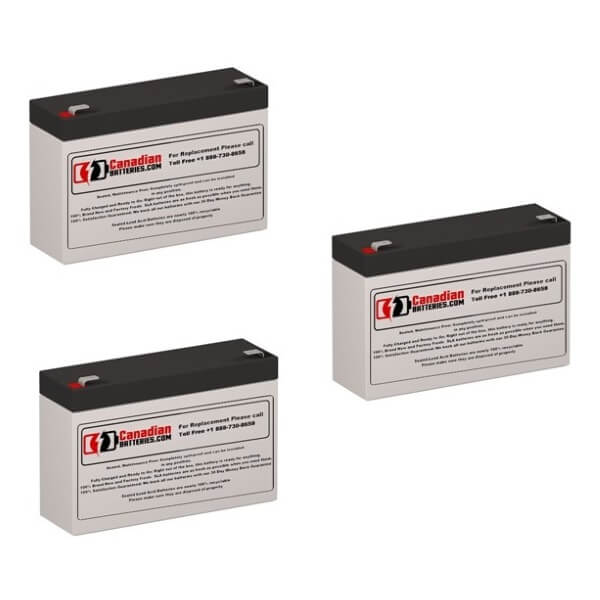 Batteries For Powerware Personal 500 UPS, 3 X 6v, 7ah - 42wh UPS Batteries CB Range