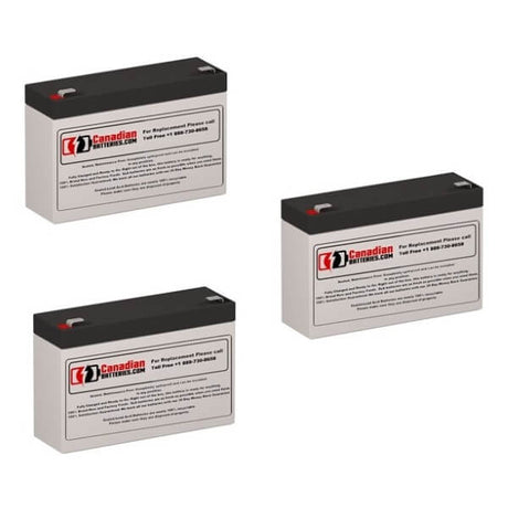 Batteries For Powerware Personal 500 UPS, 3 X 6v, 7ah - 42wh UPS Batteries CB Range