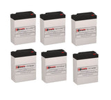 Batteries pour Powerware Pw5115-1500 Rm UPS, 6 x 6v, 9ah - 54wh Batteries UPS Gamme CB