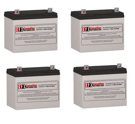 Batteries For Powerware Pw9125 48vdc UPS, 4 X 12v, 75ah - 900wh UPS Batteries CB Range