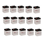Batteries pour Powerware Pw9135g5000-xlueu UPS, 15 x 12v, 5ah - 60wh Batteries UPS Gamme CB