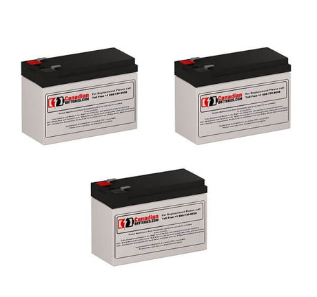 Batteries For Sola Series 4000 1000 UPS, 3 X 12v, 7ah - 84wh UPS Batteries CB Range