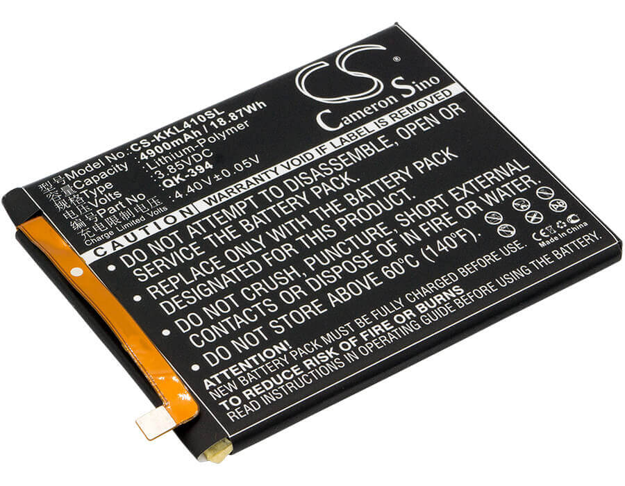 3.85V, Li-Polymer, 4900mAh, SmartPhone battery fits 360, Qiku, Qk-394, 1505-a01, 1505-a02, 18.87Wh Mobile, SmartPhone Cameron Sino Technology Limited (Smartphone)