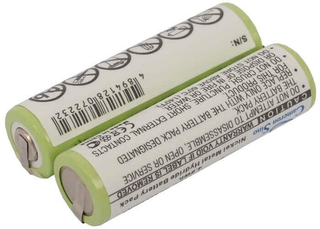 2.4V, Ni-MH, 2000mAh, Shaver battery fits Grundig, Panasonic, 3m, Norelco, Remington, Philips, 138 10609, Centrimed, Sarnes 9602 Surgical Clipper, 4.8Wh Shaver Cameron Sino Technology Limited