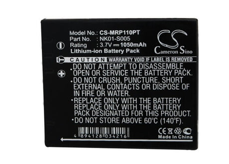 3.7V, Li-ion, 1050mAh, Projector battery fits Favi, 3m, Nk01-s005, Mpro 110 Micro Projector, 3.89Wh Projector Cameron Sino Technology Limited