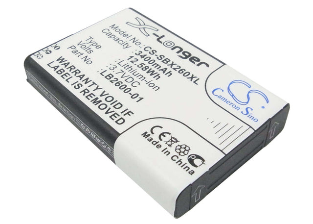 3.7V, Li-ion, 3400mAh, Hotspot battery fits 4g Systems, Lb2600-01, Xsbox Go+, 12.58Wh Hotspot Cameron Sino Technology Limited