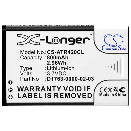 3.7V, Li-ion, 800mAh, Cordless Phone battery fits Aastra, D1763-0000-02-03, 420d, 2.96Wh Cordless Phone Cameron Sino Technology Limited (Cordless Phone)