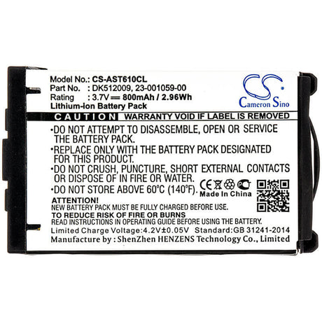 3.7V, Li-ion, 800mAh, Cordless Phone battery fits Mitel, Telekom, Aastra, Detewe, 23-001059-00, 600d, 610d, 2.96Wh Cordless Phone Cameron Sino Technology Limited (Cordless Phone)
