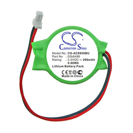 3.0V, Lithium, 200mAh, CMOS / BackUp battery fits Hp, Panasonic, Acer, 02k6486, mini 110, Mini 110 Mi Edition, 0.60Wh CMOS / BackUp Cameron Sino Technology Limited