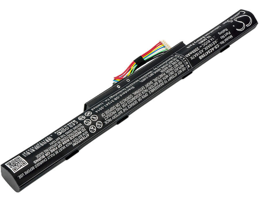 Notebook Battery For Acer, Aspire E5-475g, Aspire E5-523g, Aspire E5-553g 14.8v, 2200mah - 32.56wh Notebook, Laptop Cameron Sino Technology Limited