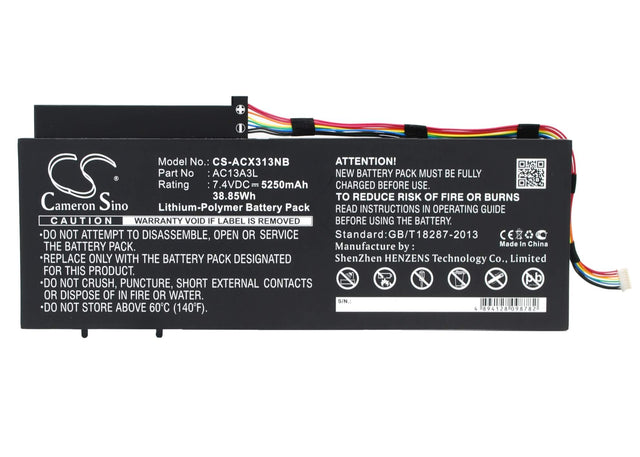 Battery For Acer Aspire P3-171, Aspire P3-171-6820, Aspire P3-171-3322y2g06as 7.4v, 5250mah - 38.85wh Notebook, Laptop Cameron Sino Technology Limited   