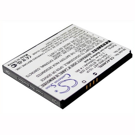 3.7V, Li-ion, 1090mAh, SmartPhone battery fits Acer, Ash-10a, Betouch E400, Betouch E400b, 4.03Wh Mobile, SmartPhone Cameron Sino Technology Limited (Suspended)