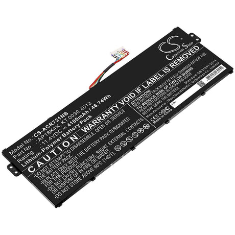 Battery For Acer, Chromebook 311 C721 R721t, Chromebook Spin 311 R721t 11.4v, 4100mah - 46.74wh Notebook, Laptop Cameron Sino Technology Limited   