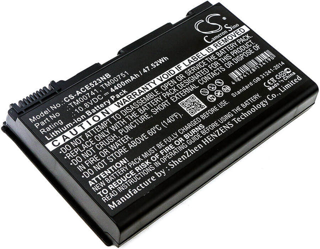 Battery For Acer, Extensa 5120, Extensa 5210, Extensa 5210-300 10.8v, 4400mah - 47.52wh Notebook, Laptop Cameron Sino Technology Limited   