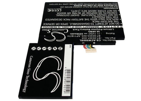 Battery For Acer Iconia Tab W500, Iconia W500p, Iconia Tab W501 11.1v, 3250mah - 36.08wh Tablet Cameron Sino Technology Limited (Suspended)   