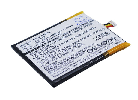 3.8V, Li-Polymer, 3000mAh, SmartPhone battery fits Acer, Bat-p10, E39, Liquid E700, 11.4Wh Mobile, SmartPhone Cameron Sino Technology Limited (Smartphone)