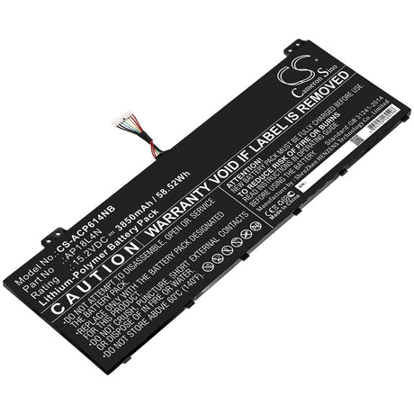 Battery For Acer, Nx.vl2cn.001, Nx.vl2cn.002, Tmp614-51-50aa 15.2v, 3850mah - 58.52wh Batteries for Electronics Cameron Sino Technology Limited (Suspended)