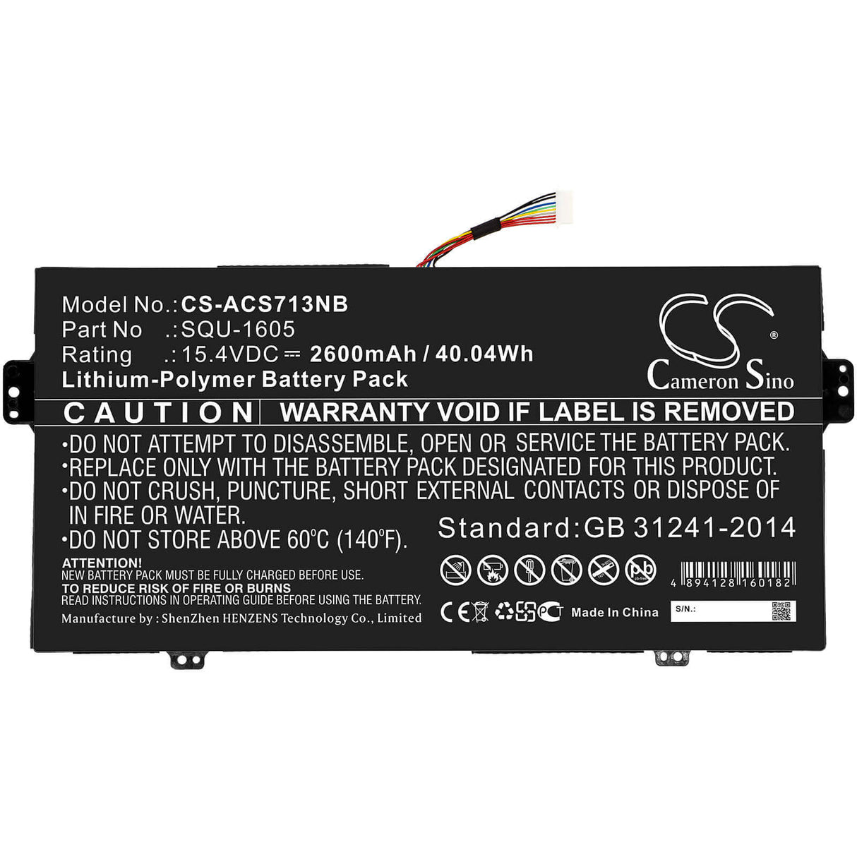 Battery For Acer, Sf713-51, Sf713-51-m0ak, Sf713-51-m0bq 15.4v, 2600mah - 40.04wh Notebook, Laptop Cameron Sino Technology Limited   