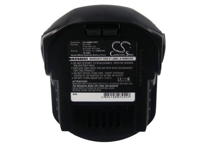 12.0V, Ni-MH, 3300mAh, Power Tools battery fits Aeg, 0700 980 320, B1214g, B1215r, 39.6Wh Power Tools Cameron Sino Technology Limited (Power Tools)