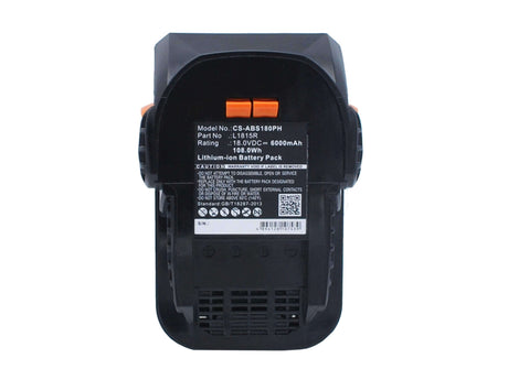 18.0V, Li-ion, 6000mAh, Power Tools battery fits Aeg, B1814g, Bbm 18 Stx, Bbm18 Stx, 108Wh Power Tools Cameron Sino Technology Limited (Dangerous Goods)
