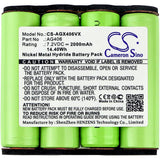 7.2V, Ni-MH, 2000mAh, Vacuum battery fits Electrolux, Aeg, Fm72, Rapido Zb4106, Zb4106wd, 14.40Wh Vacuum Cameron Sino Technology Limited