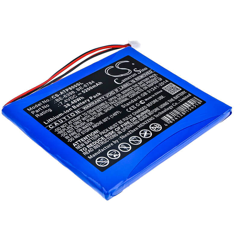 7.4V, Li-ion, 5200mAh, Equipment battery fits Aetep, Be-6398, AT800, At-800, 38.48Wh Equipment, Survey, Test Cameron Sino Technology Limited