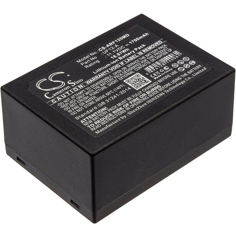 11.1V, Li-ion, 1700mAh, Medical battery fits Ahram Biosystems, P2010, Palm Pcr G1-12, Uf12-a, 18.87Wh Medical Cameron Sino Technology Limited (Medical)