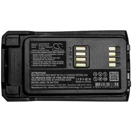 3.7V, Li-ion, 5200mAh, Two-Way Radio battery fits Nokia, Eads, Airbus, Tetra, Bln-5i, Thr9, Thr9 C-30, 19.24Wh Two-Way Radio Cameron Sino Technology Limited