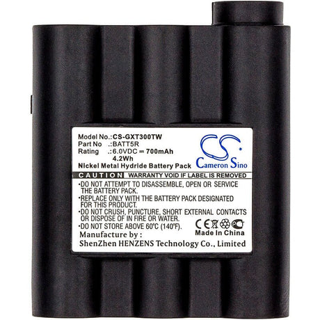 6.0V, Ni-MH, 700mAh, Two-Way Radio battery fits Midland, Alan, Avp17, G7, 4.2Wh Two-Way Radio Cameron Sino Technology Limited