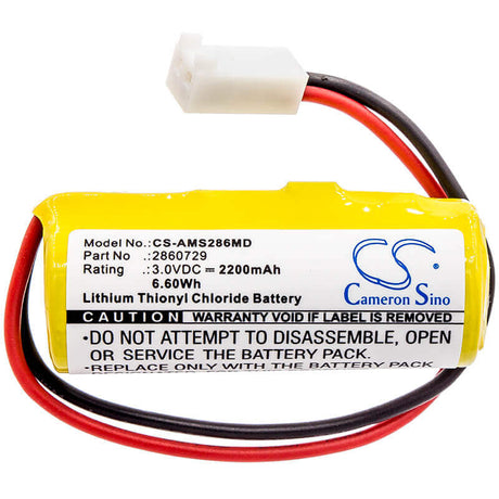 3.0V, Li-SOCl2, 2200mAh, Medical battery fits Alaris Medicalsystems, 2860729, 2860 Memory Battery, 2863 Memory Battery, 6.60Wh Medical Cameron Sino Technology Limited (Medical)