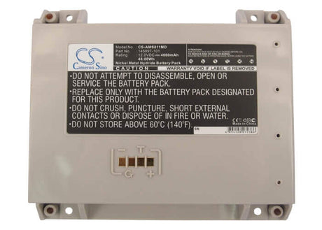 12.0V, Ni-MH, 4000mAh, Medical battery fits Diversified Medical, Alaris Medicalsystems, 145997-101, 8000, 8000 Medication Safety System, 48.00Wh Medical Cameron Sino Technology Limited (Medical)