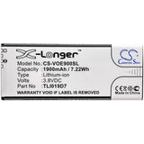 3.8V, Li-ion, 1900mAh, SmartPhone battery fits Telstra, Alcatel, Vodafone, Tcl, Tli019d7, 1 Dual Sim, 7.22Wh Mobile, SmartPhone Cameron Sino Technology Limited (Smartphone)