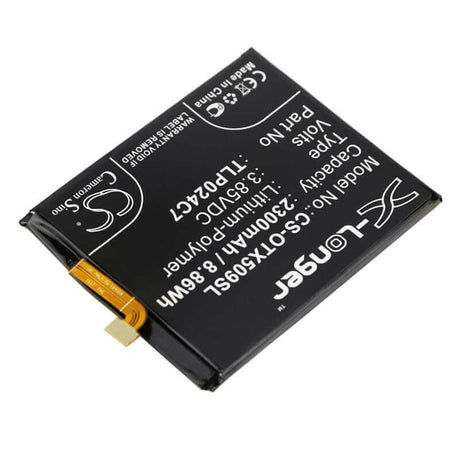 3.85V, Li-Polymer, 2300mAh, SmartPhone battery fits Alcatel, Tlp024c7, 1x, 1x Dual Sim, 8.86Wh Mobile, SmartPhone Cameron Sino Technology Limited (Smartphone)