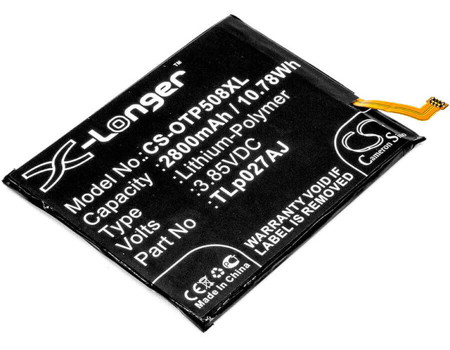3.85V, Li-Polymer, 2800mAh, SmartPhone battery fits Alcatel, Cac2710009cj, 5085d, 5085g, 10.78Wh Mobile, SmartPhone Cameron Sino Technology Limited (Smartphone)