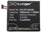 3,8V, Li-Polymer, 2000mAh, batterie de smartphone compatible avec Alcatel, C2000023c2, 6039s-2aalus7, One Touch Idol 3 4.7, 7.6Wh Mobile, Smartphone Cameron Sino Technology Limited (Smartphone)