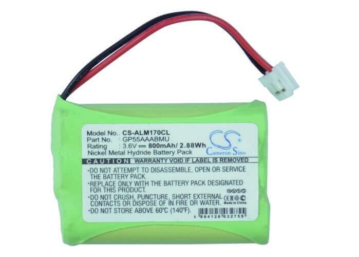 3.6V, Ni-MH, 800mAh, Cordless Phone battery fits Betacom, Alcatel, Audioline, Binatone, Gp, Gp55aaabmu, Alcatel Altiset S Gap, Alcatel Bilboa 570, 2.88Wh Cordless Phone Cameron Sino Technology Limited (Cordless Phone)