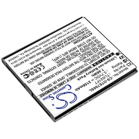 3.7V, Li-ion, 2150mAh, Hotspot battery fits Ee, Alcatel, Tli021f7, Ee70, Ee70vb, 7.96Wh Hotspot Cameron Sino Technology Limited