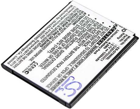 3.7V, Li-ion, 1300mAh, SmartPhone battery fits Virgin Mobile, Megafon, Alcatel, T-mobile, Uscellular, Tcl, By71, One Touc Pop, One Touc Pop C1, 4.81Wh Mobile, SmartPhone Cameron Sino Technology Limited (Smartphone)