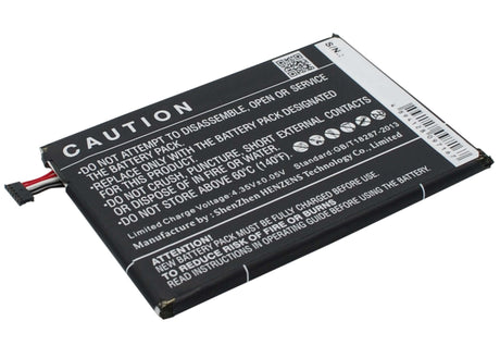 3.8V, Li-Polymer, 3100mAh, SmartPhone battery fits Alcatel, Orange, Tlp031c1, M811, M812, 11.78Wh Mobile, SmartPhone Cameron Sino Technology Limited (Smartphone)
